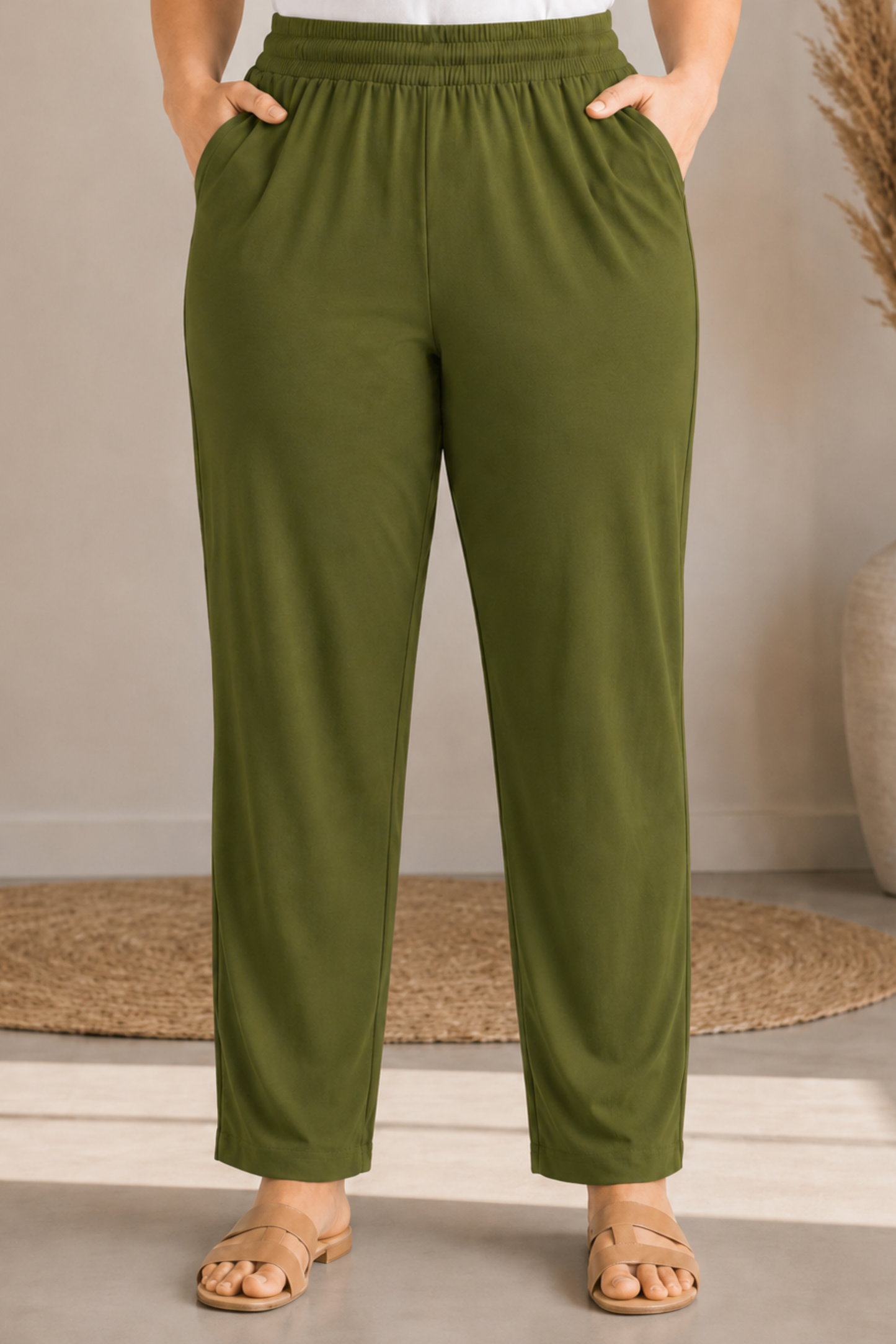 Henna Green Everyday Cotton Kurti Pants