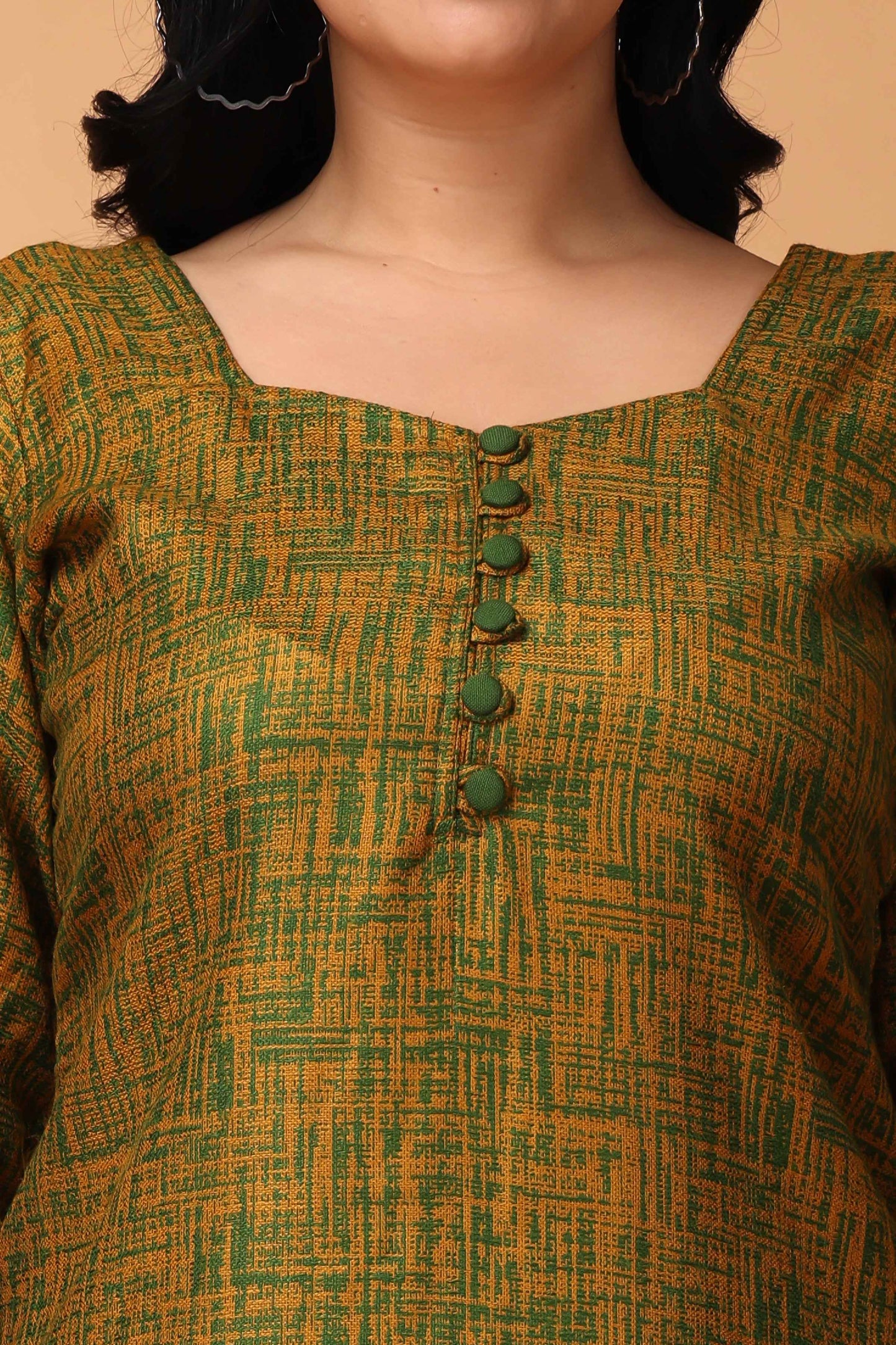 Buy Plus Size ​Sunset Serenade Woollen Kurta Set At Apella | Sizes XS to 10 XL | India | Free Delivery | Customized