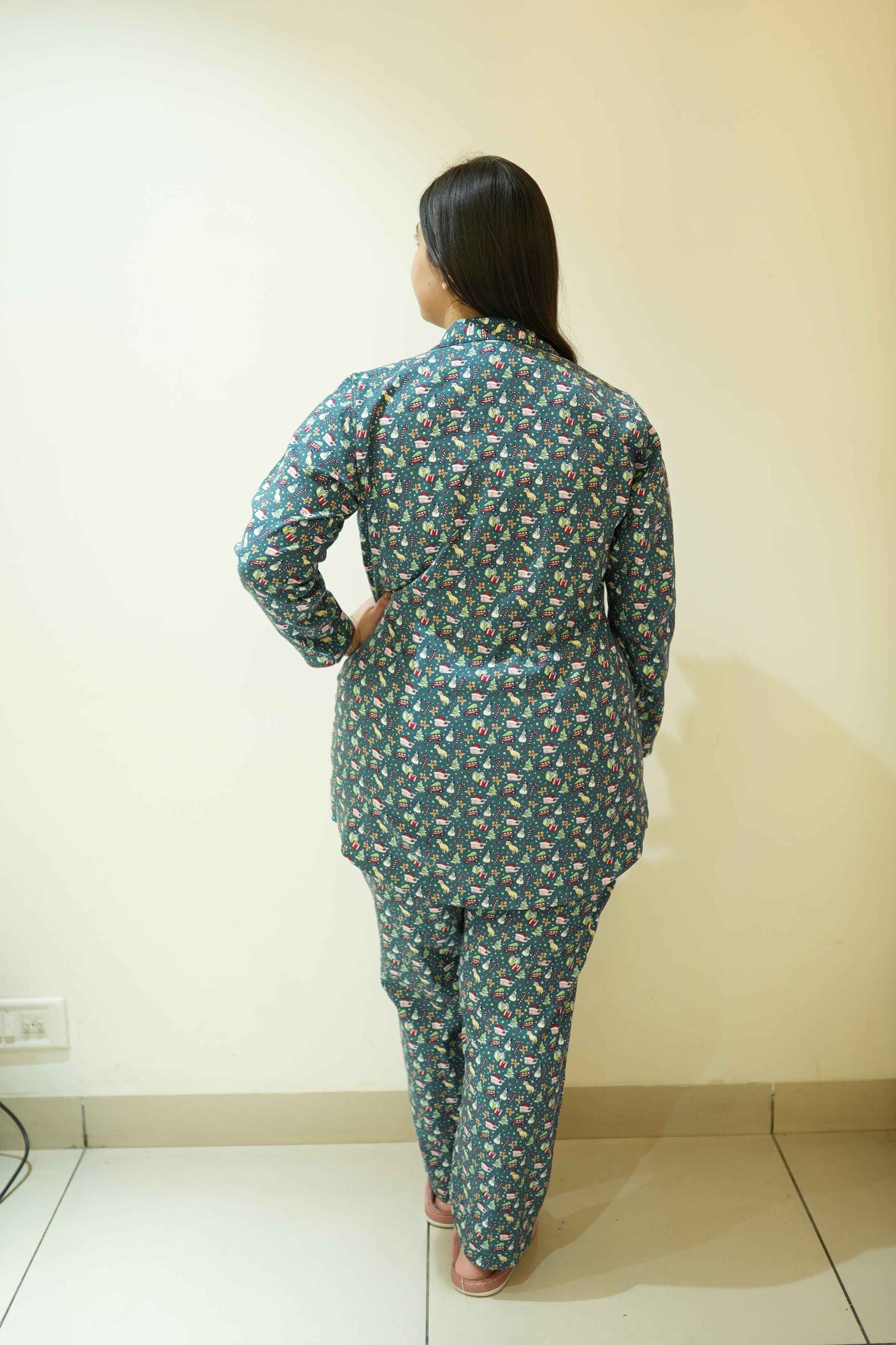 Buy Plus Size ​Merry Jingles Woollen Night Suit At Apella | Sizes XS to 10 XL | India | Free Delivery | Customized