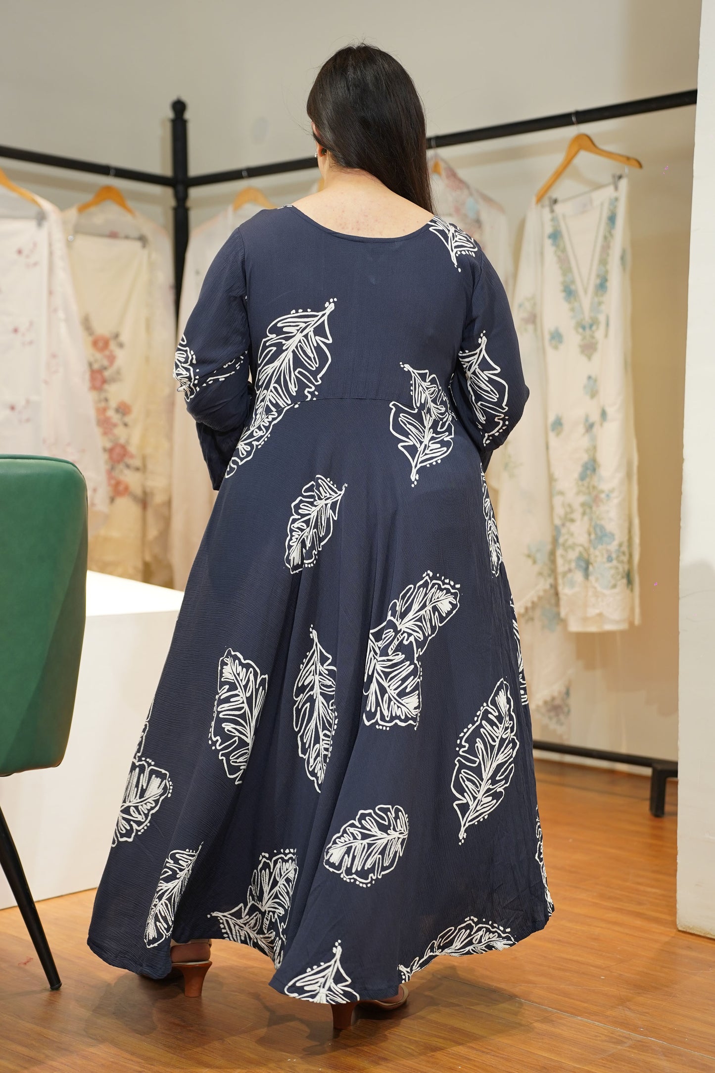 Midnight Breeze Flared Maxi Dress