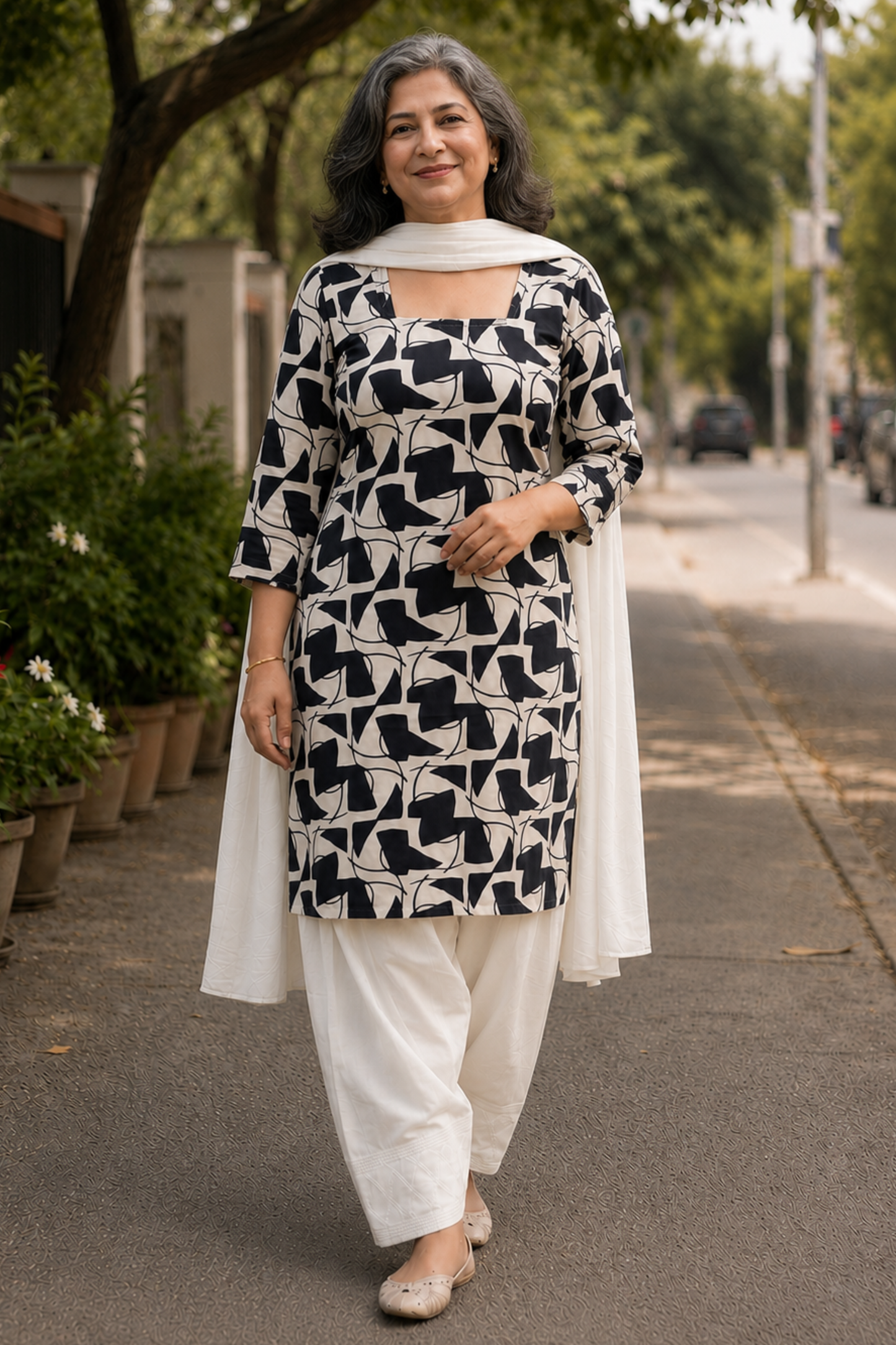 Ivory Eclipse Farshi Salwar Suit