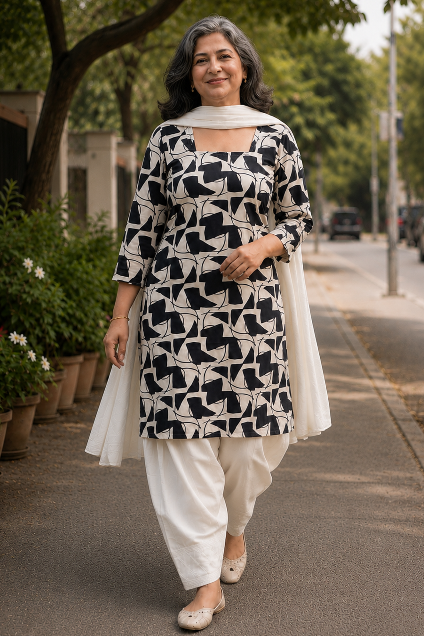 Ivory Eclipse Farshi Salwar Suit