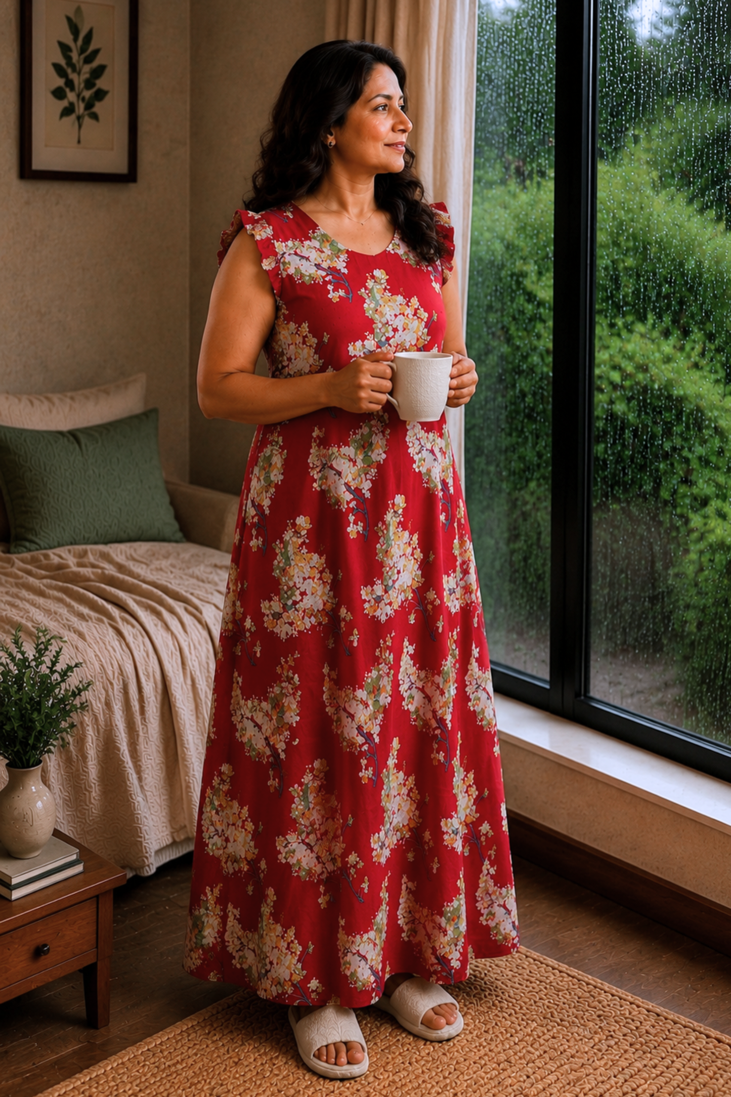 Cherry Blossom Cotton Night Gown