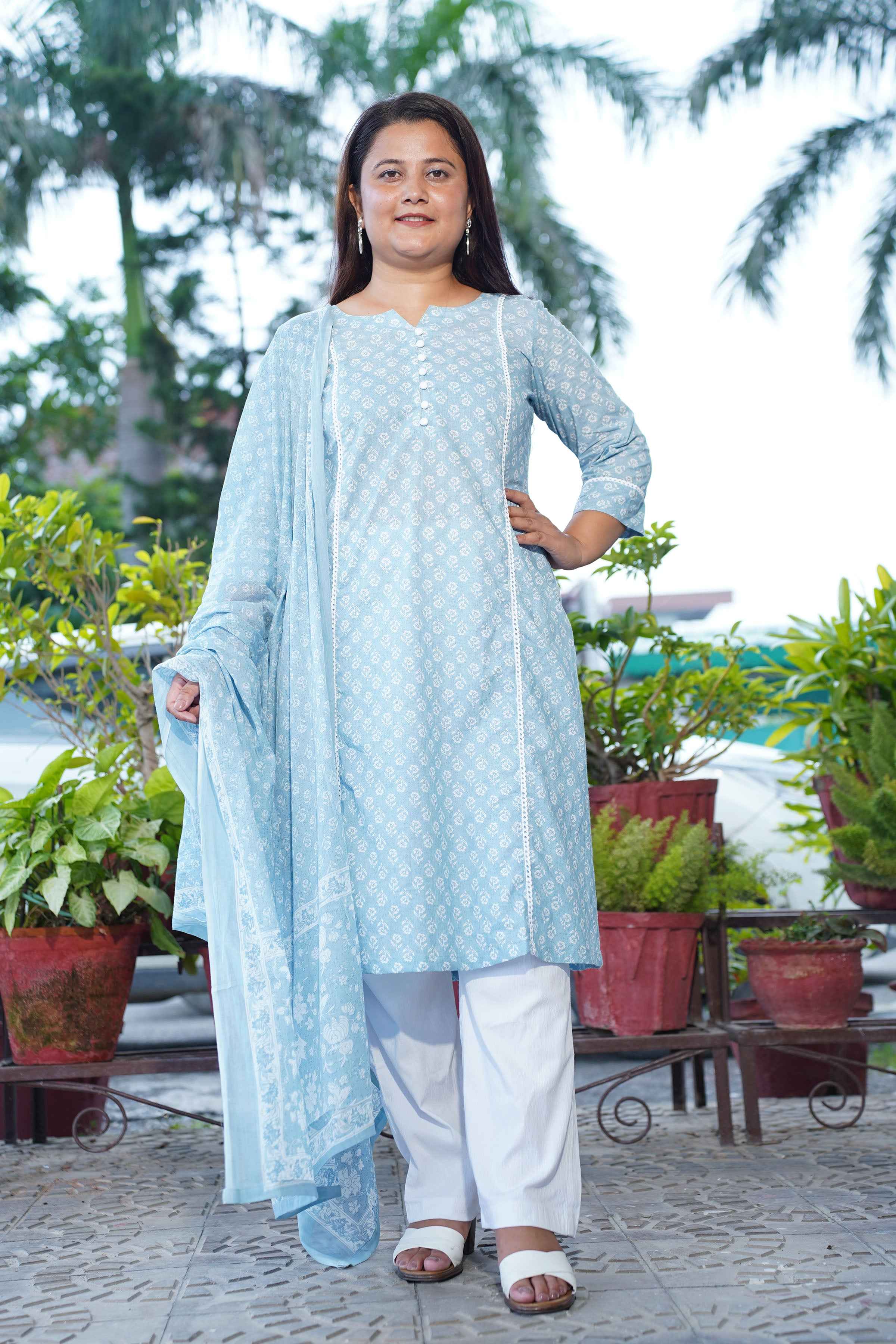 Quill Supima Cotton Bellbottom Kurta Set