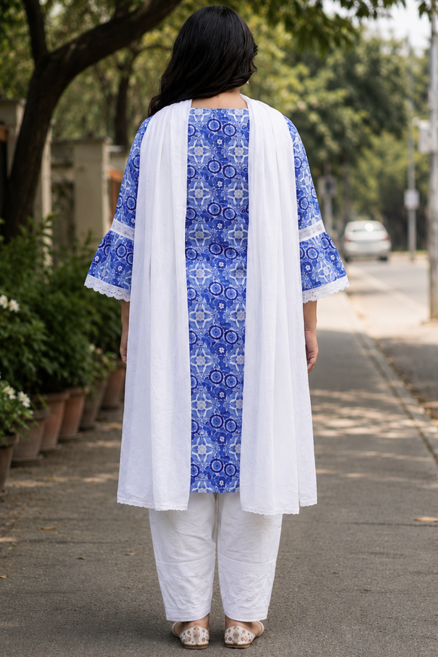 Blue Symphony Farshi Salwar Suit