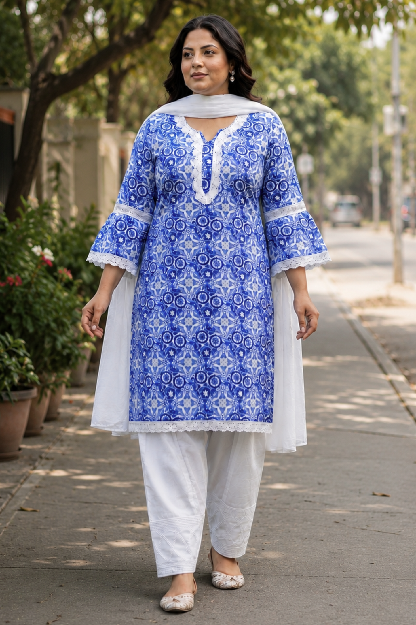 Blue Symphony Farshi Salwar Suit