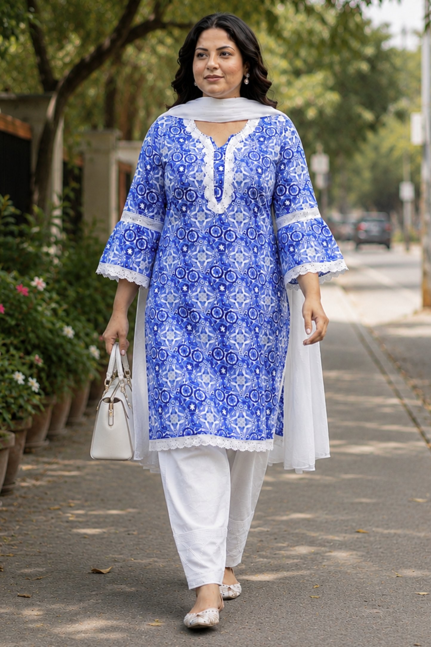 Blue Symphony Farshi Salwar Suit