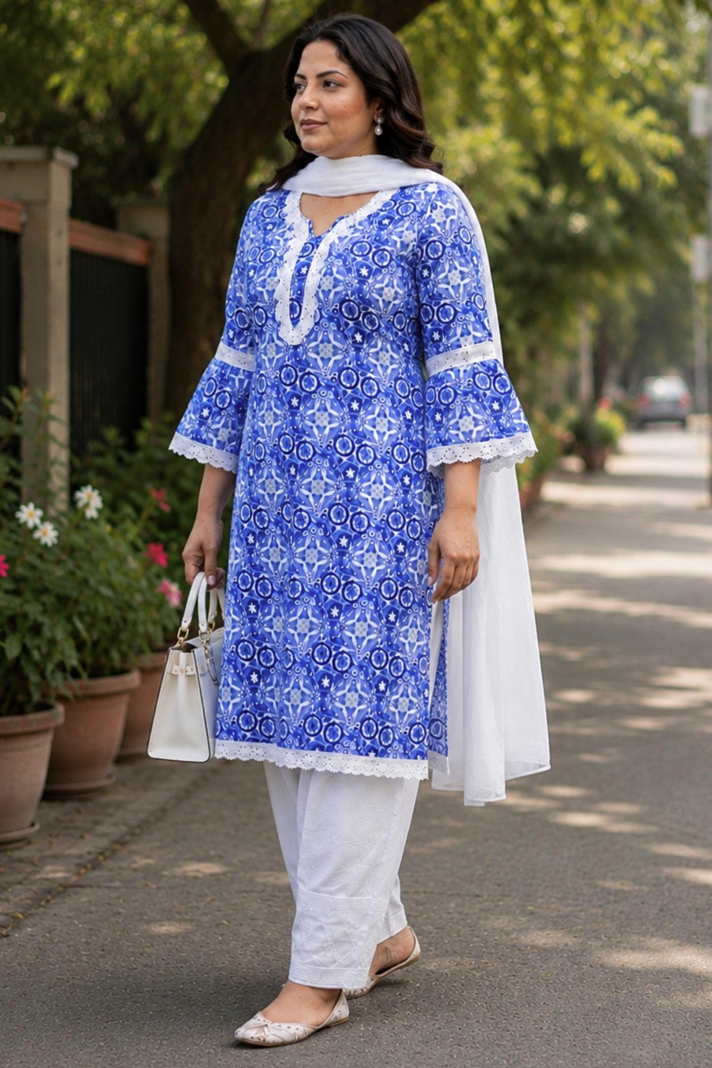 Blue Symphony Farshi Salwar Suit