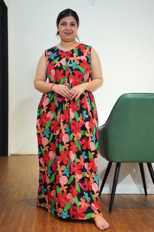 Floral Fiesta Rayon Night Gown