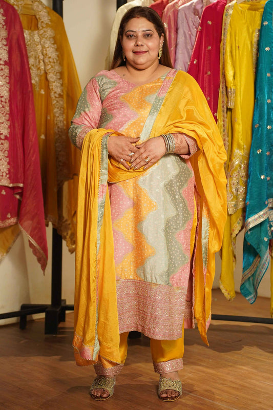 Swarna Silk Dress With Jacquard & Zari