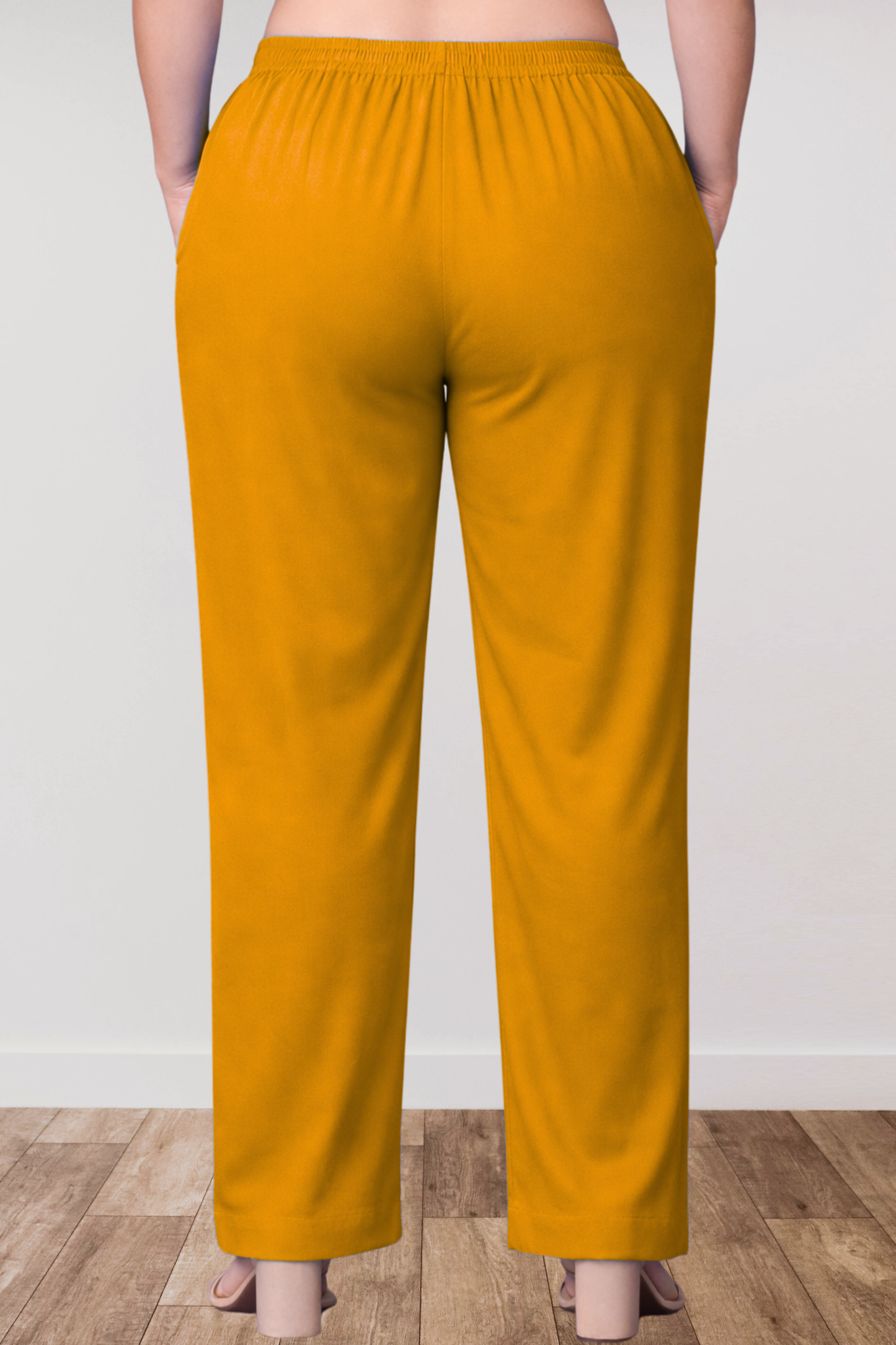 Mustard Anti Wrinkle Kurti Pants