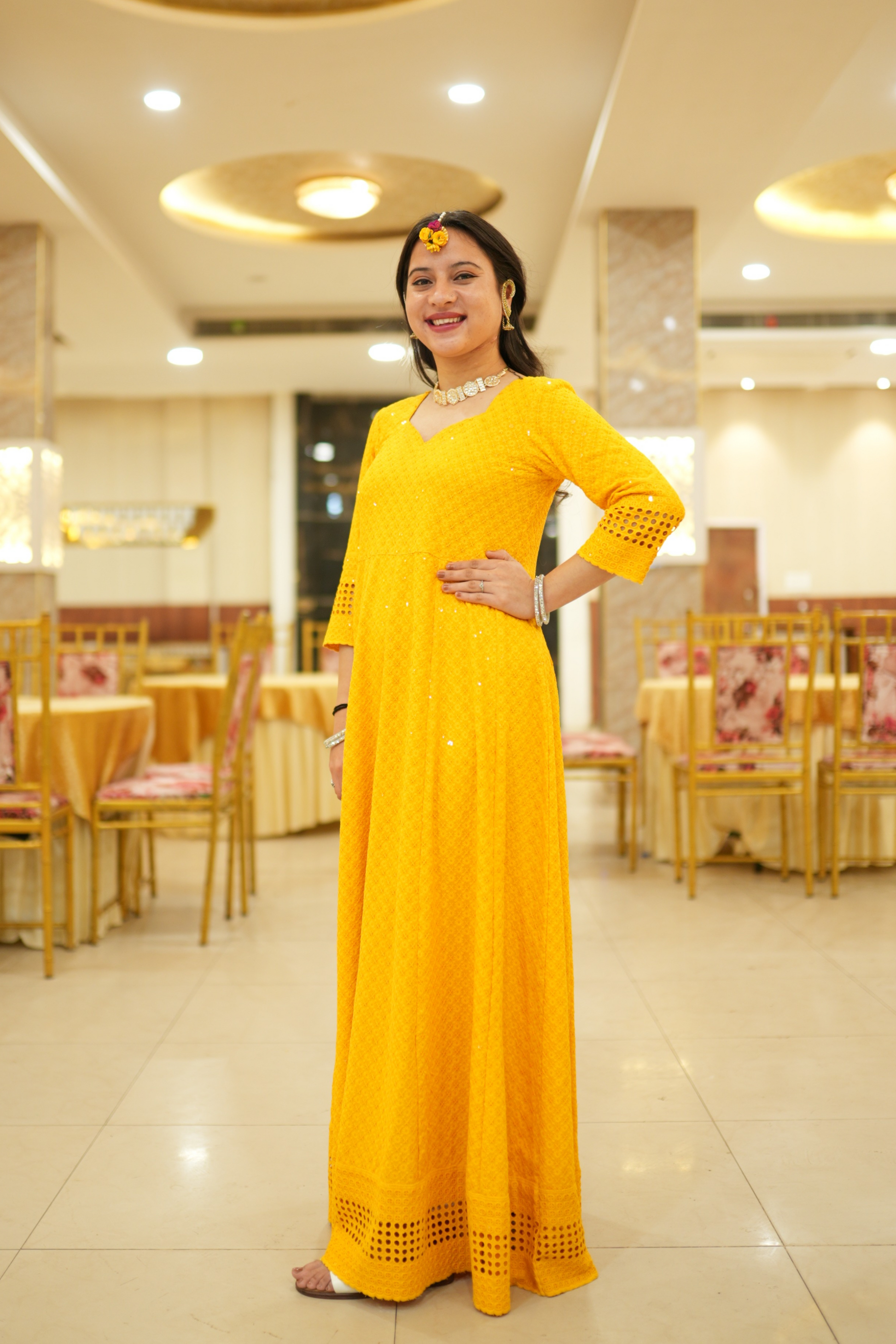 Yellow Dress For Haldi