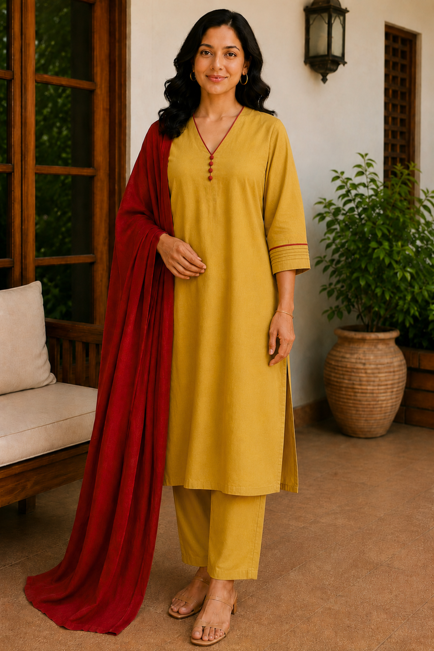 Amber Fields Cotton Suit Set