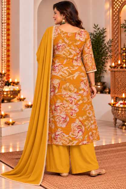Sunehri Noor Foil Printed Salwar Suit