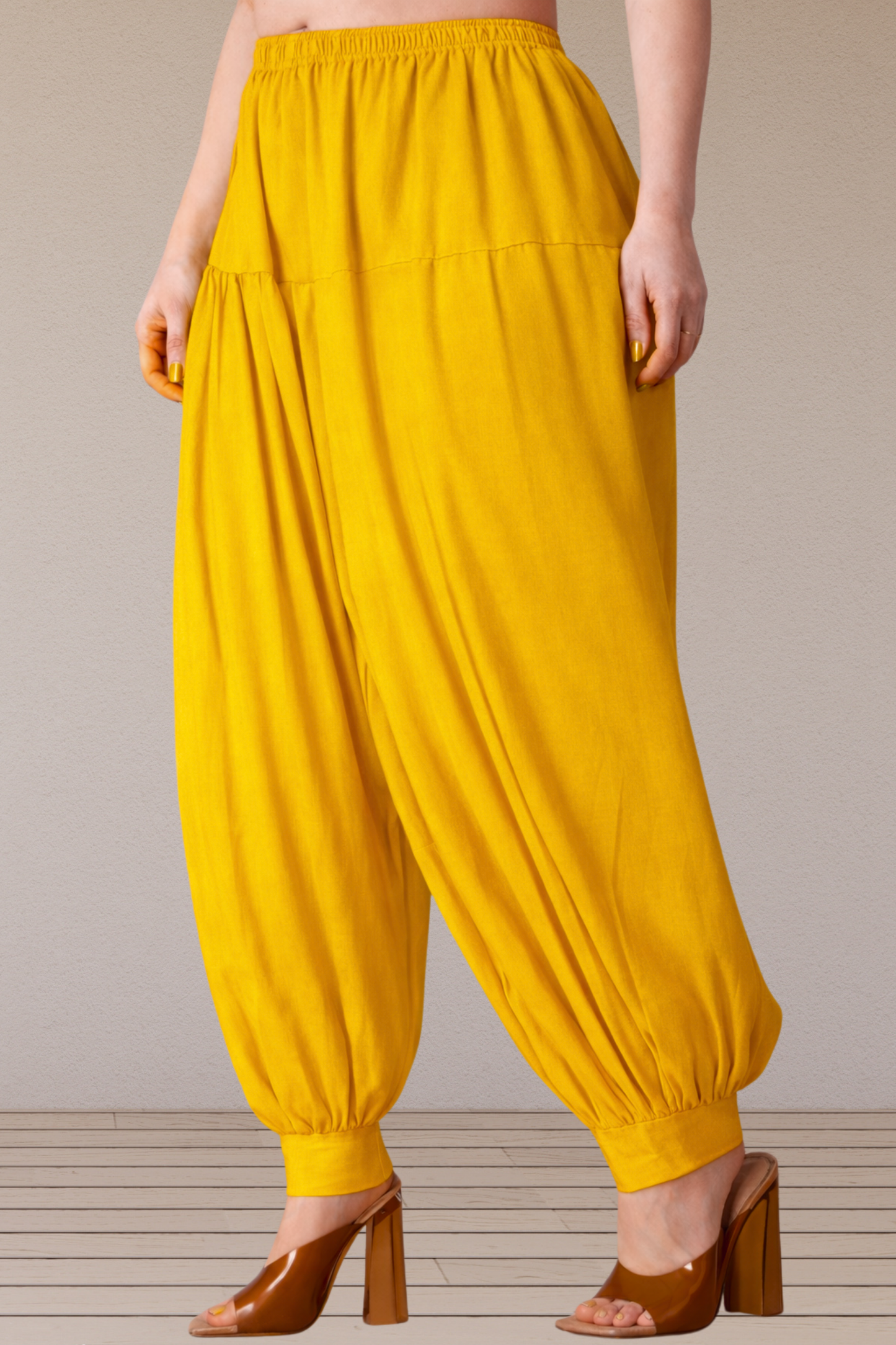 Mustard Rayon Afghani Salwar