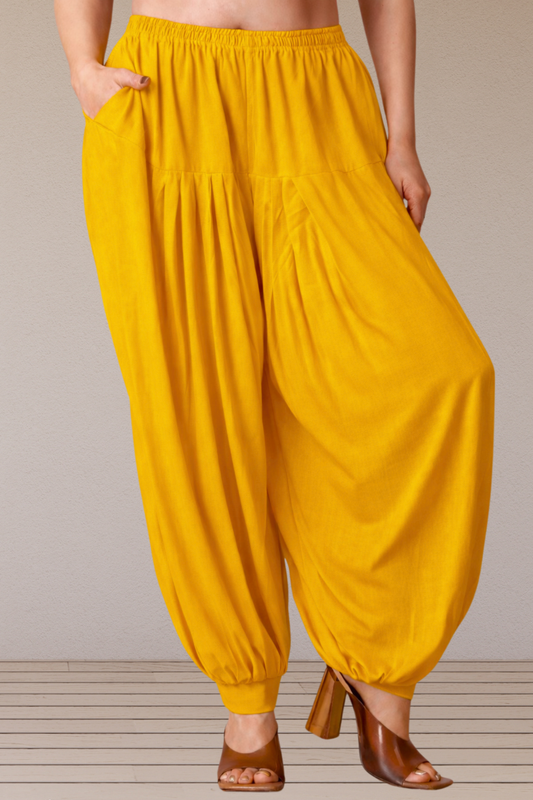 Mustard Rayon Afghani Salwar