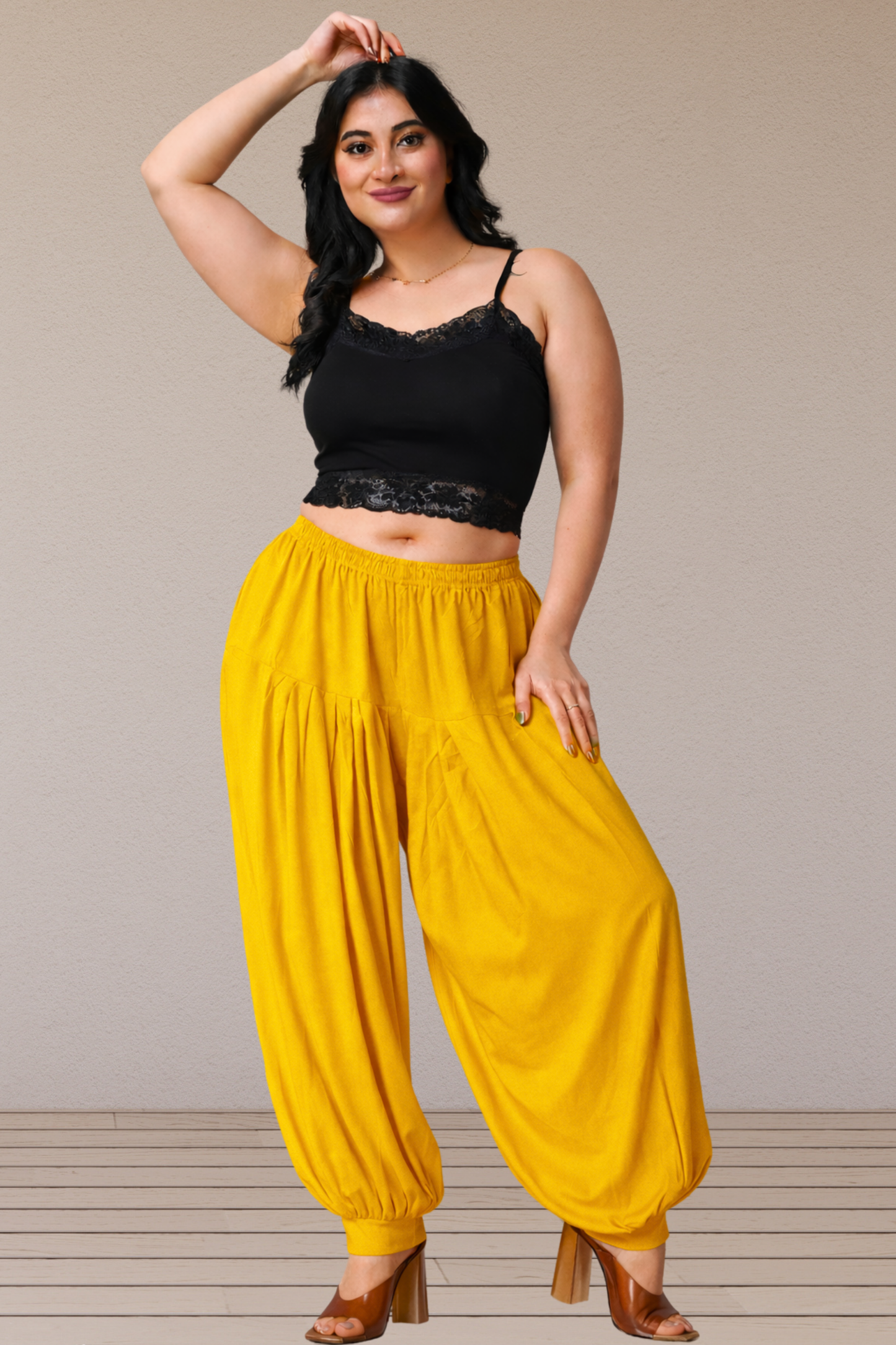 Mustard Rayon Afghani Salwar