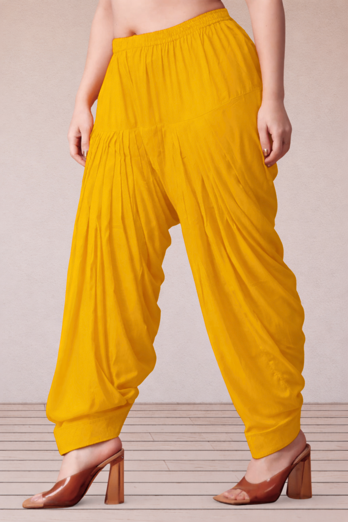 Mustard Rayon Patiala Salwar