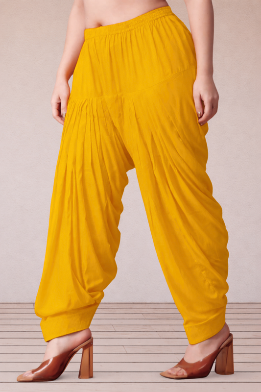 Mustard Rayon Patiala Salwar