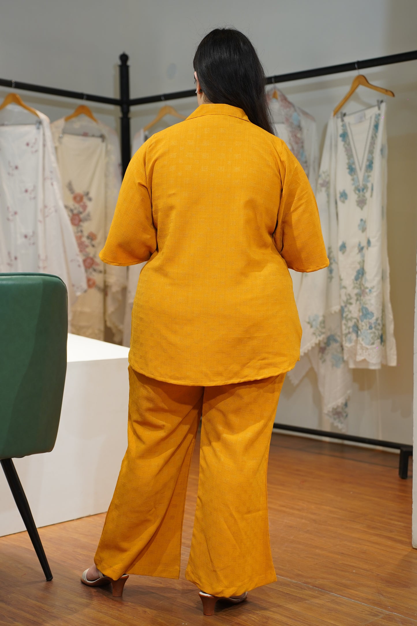 Yellow Solstice Textured Co-ord Set