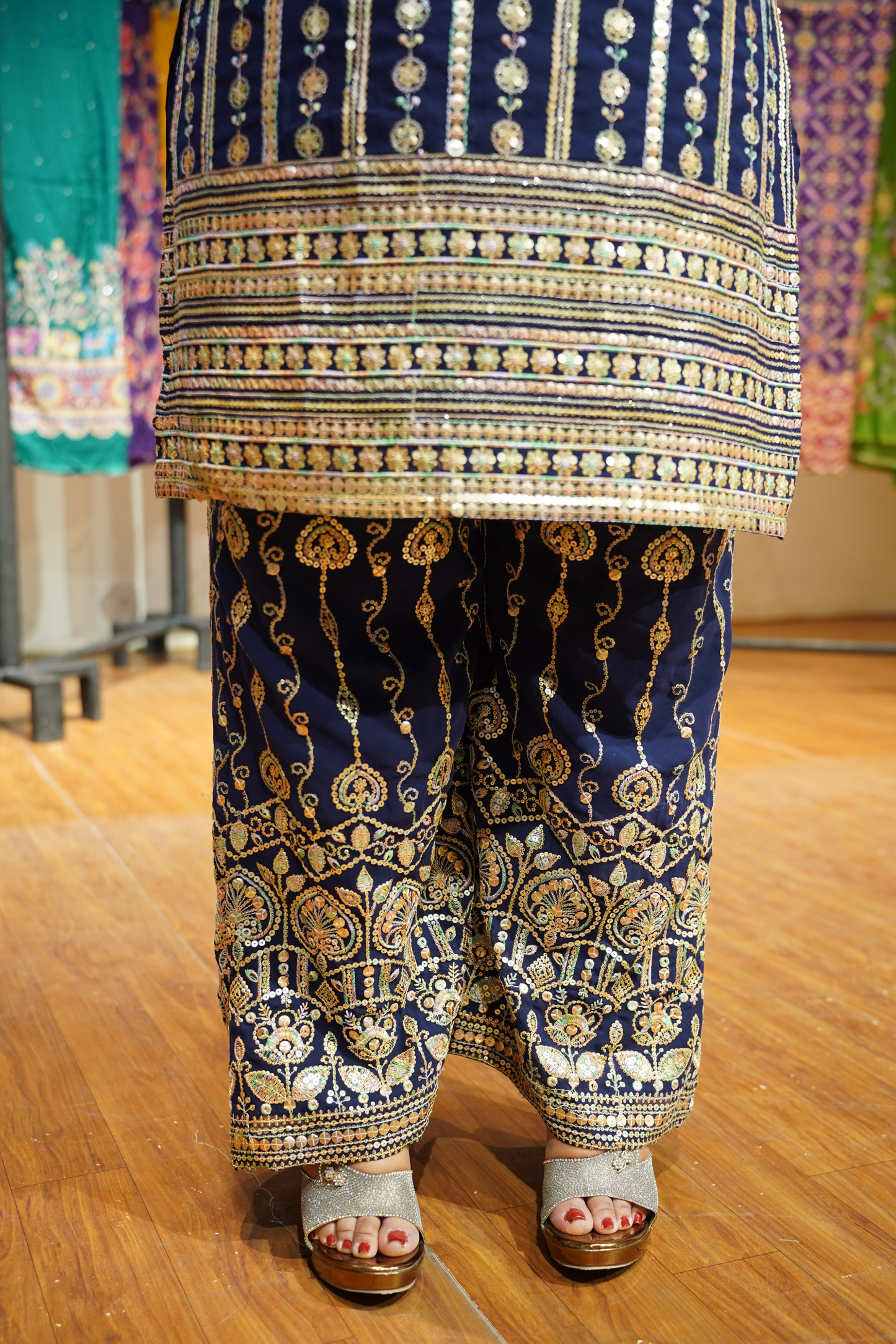 Midnight Muse Embroidered Georgette Suit