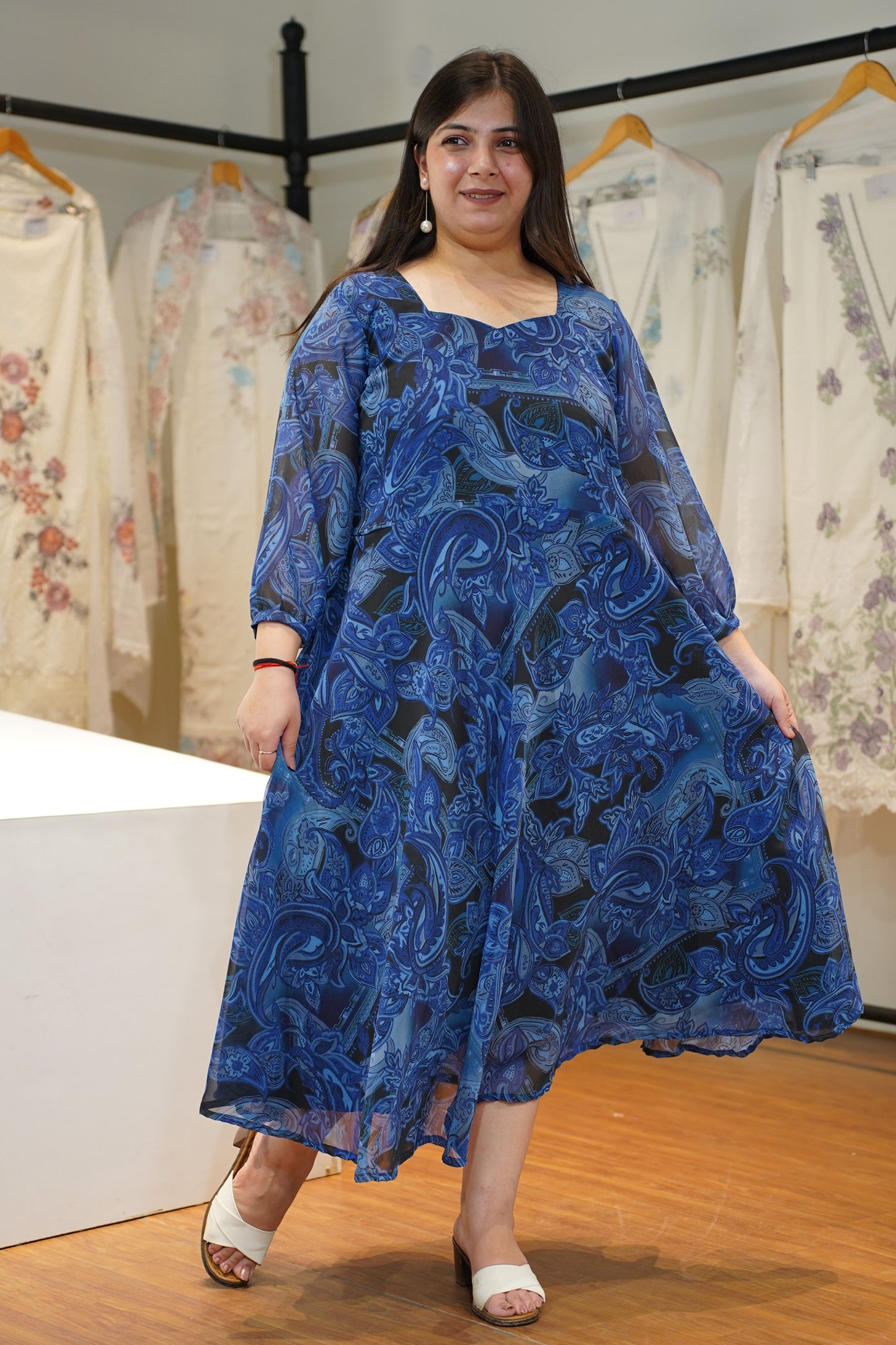 Midnight Muse Printed Maxi Dress