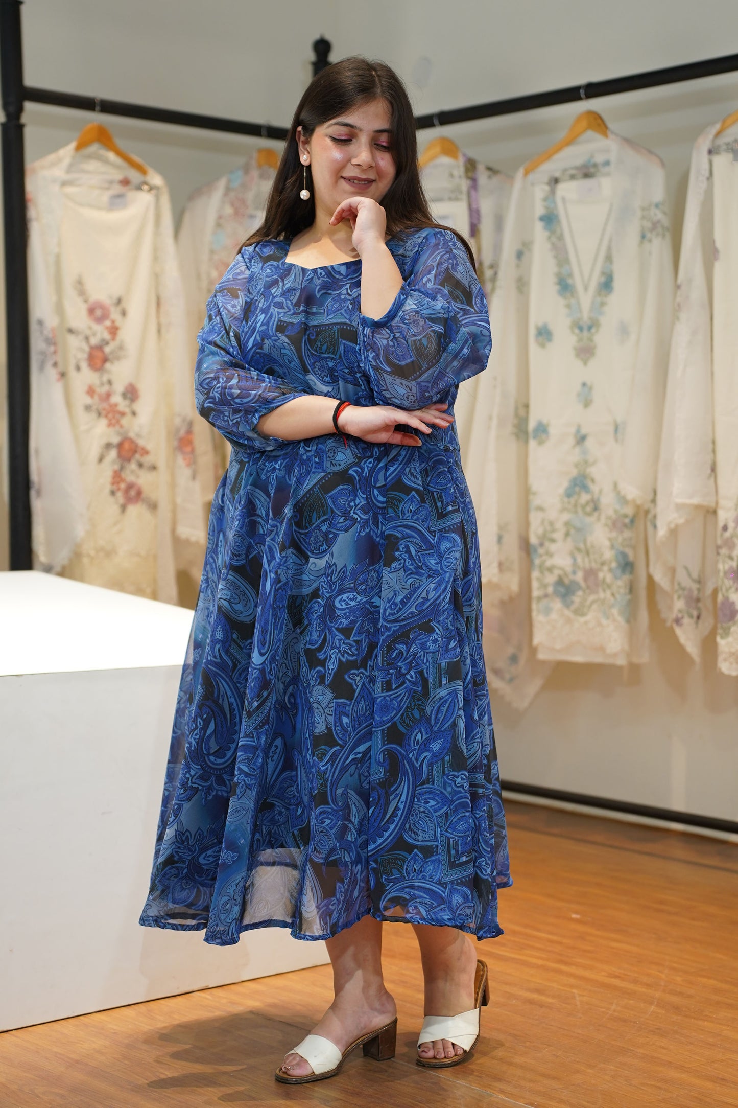 Midnight Muse Printed Maxi Dress