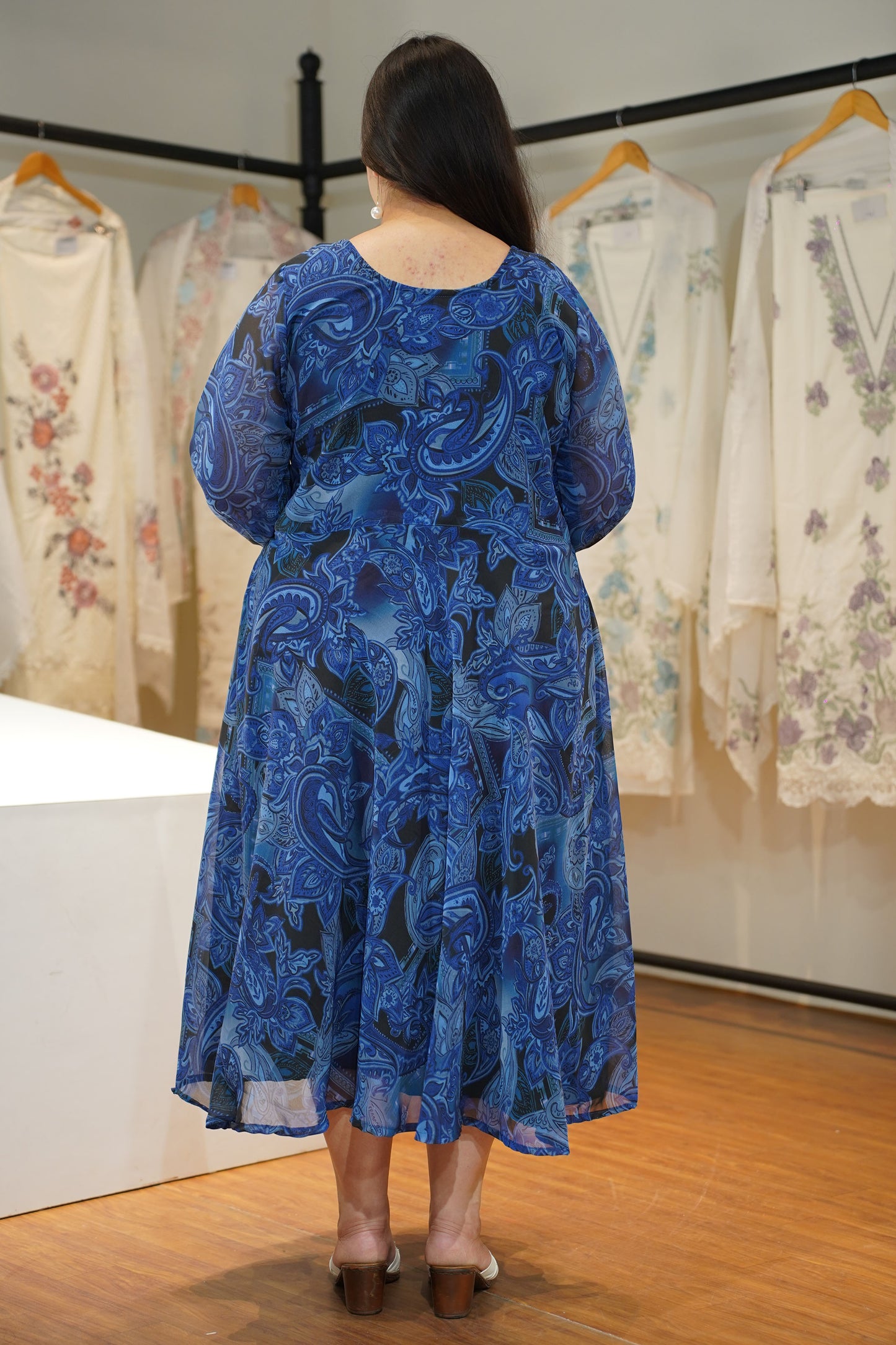 Midnight Muse Printed Maxi Dress