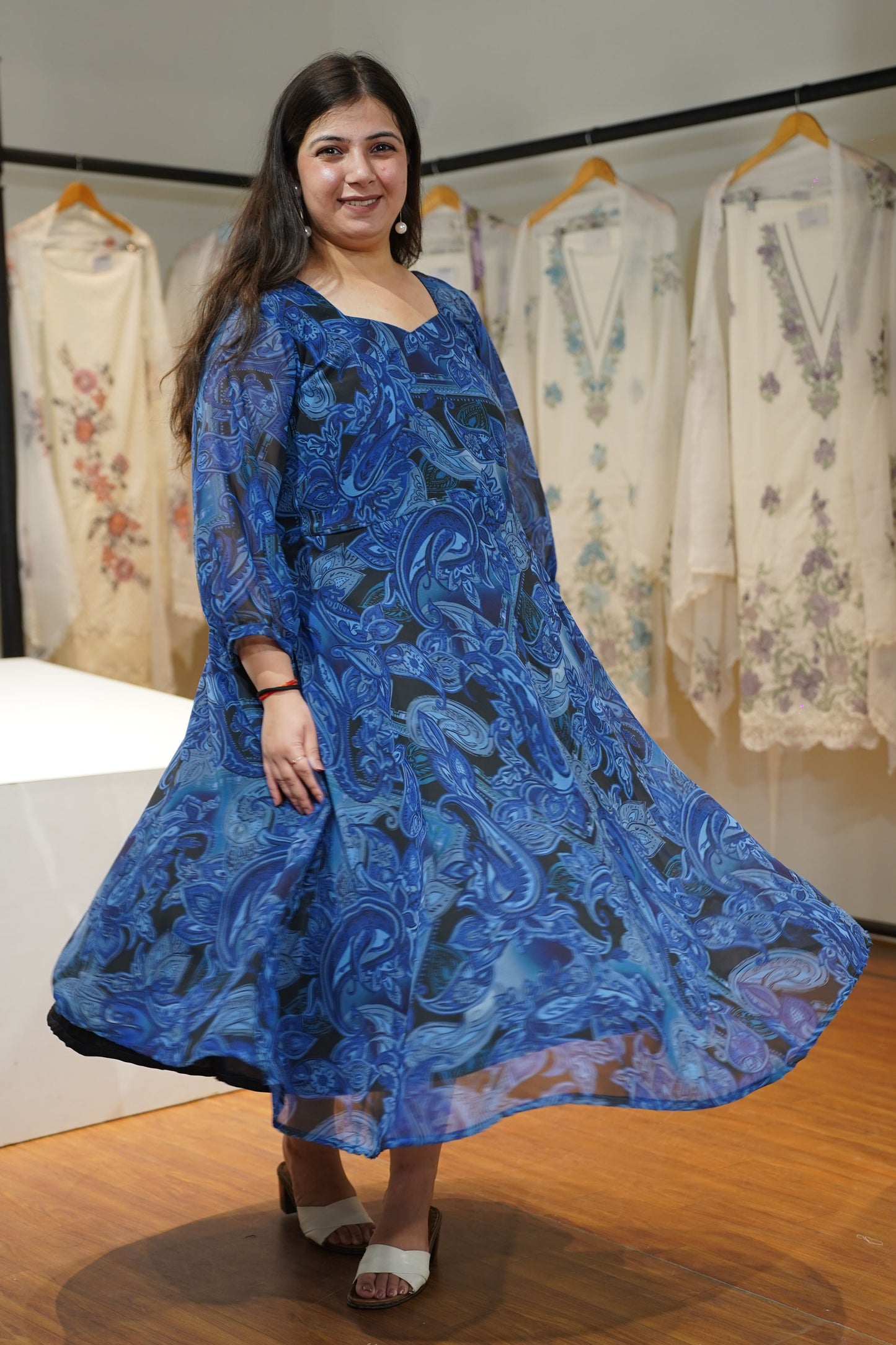 Midnight Muse Printed Maxi Dress