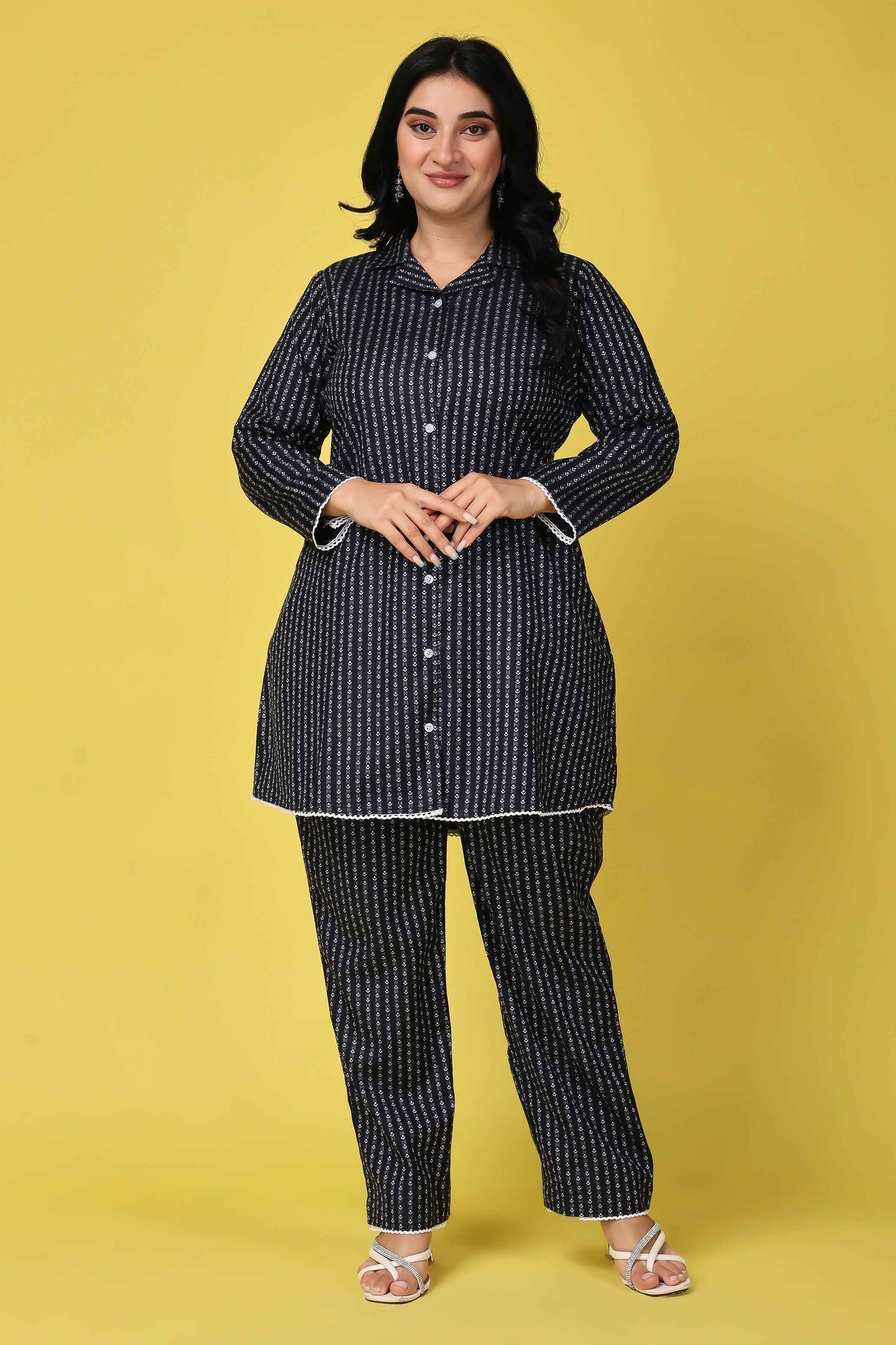 Buy Plus Size ​Northern Lights Woollen Co-ord Set At Apella | Sizes XS to 10 XL | India | Free Delivery | Customized