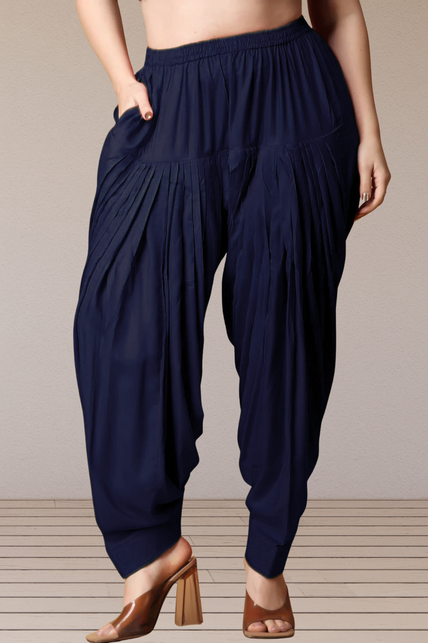 Navy Rayon Patiala Salwar