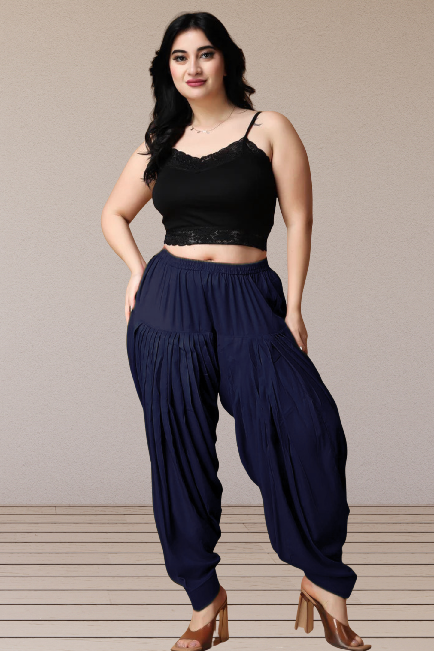 Navy Rayon Patiala Salwar