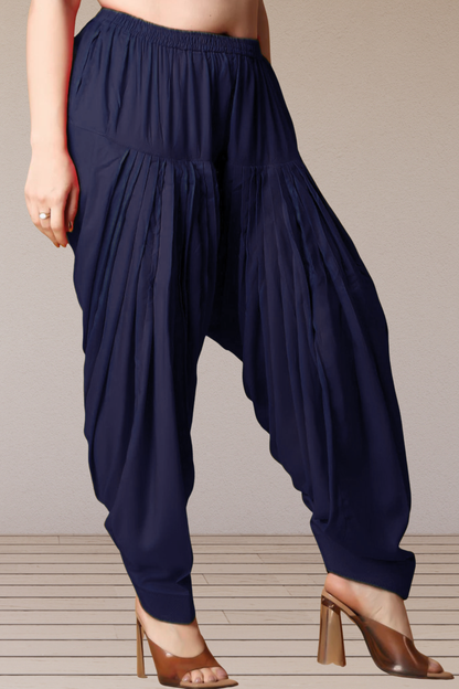 Navy Rayon Patiala Salwar
