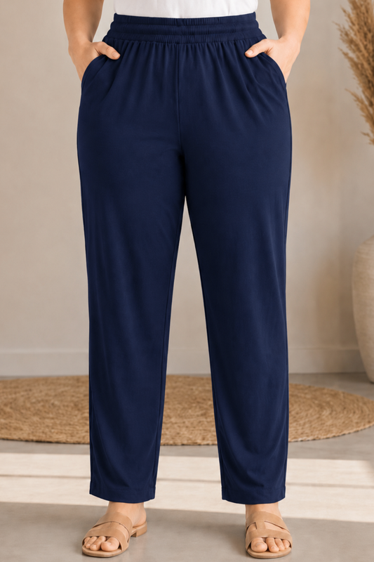 Midnight Navy Everyday Cotton Kurti Pants