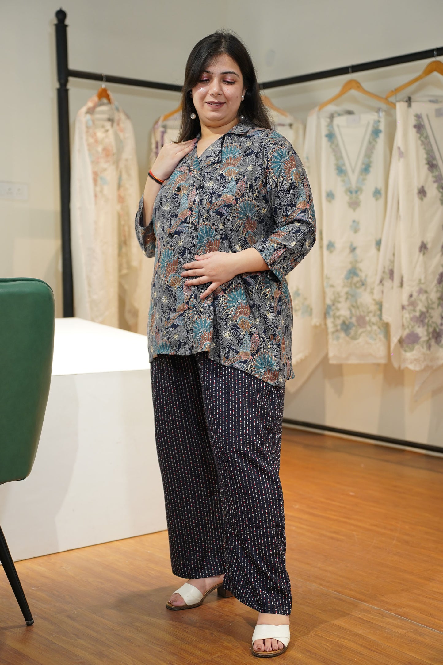 Moon Shadow Foiled Blazer Co-ord Set