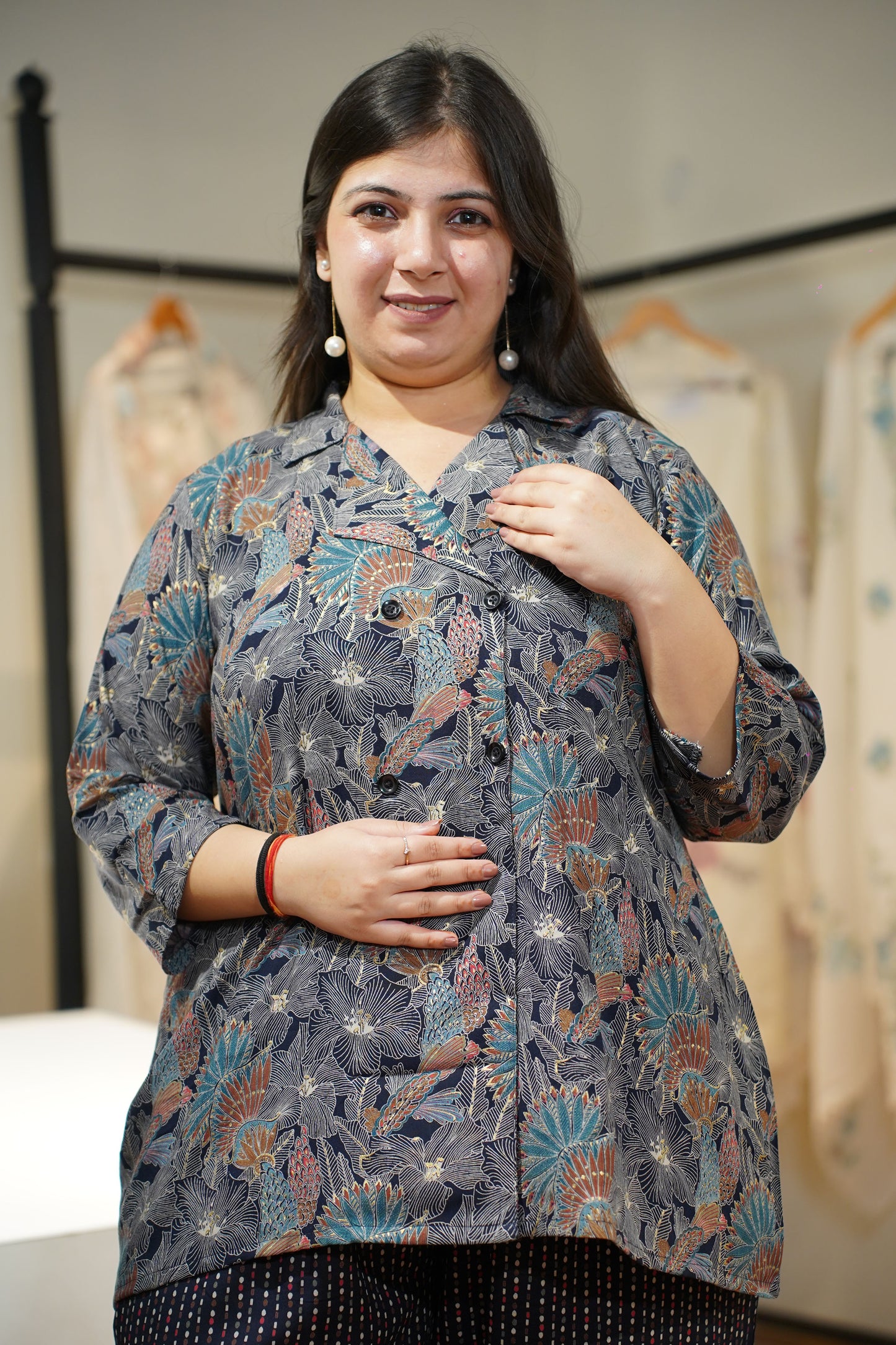 Moon Shadow Foiled Blazer Co-ord Set