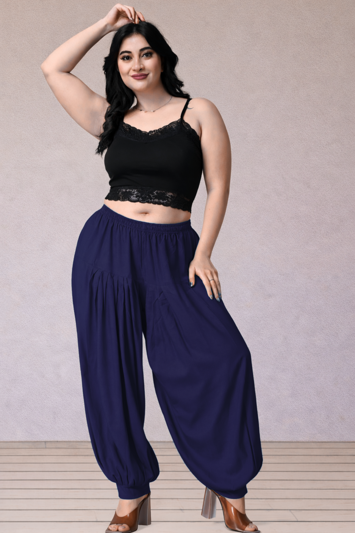 Navy Blue Rayon Afghani Salwar