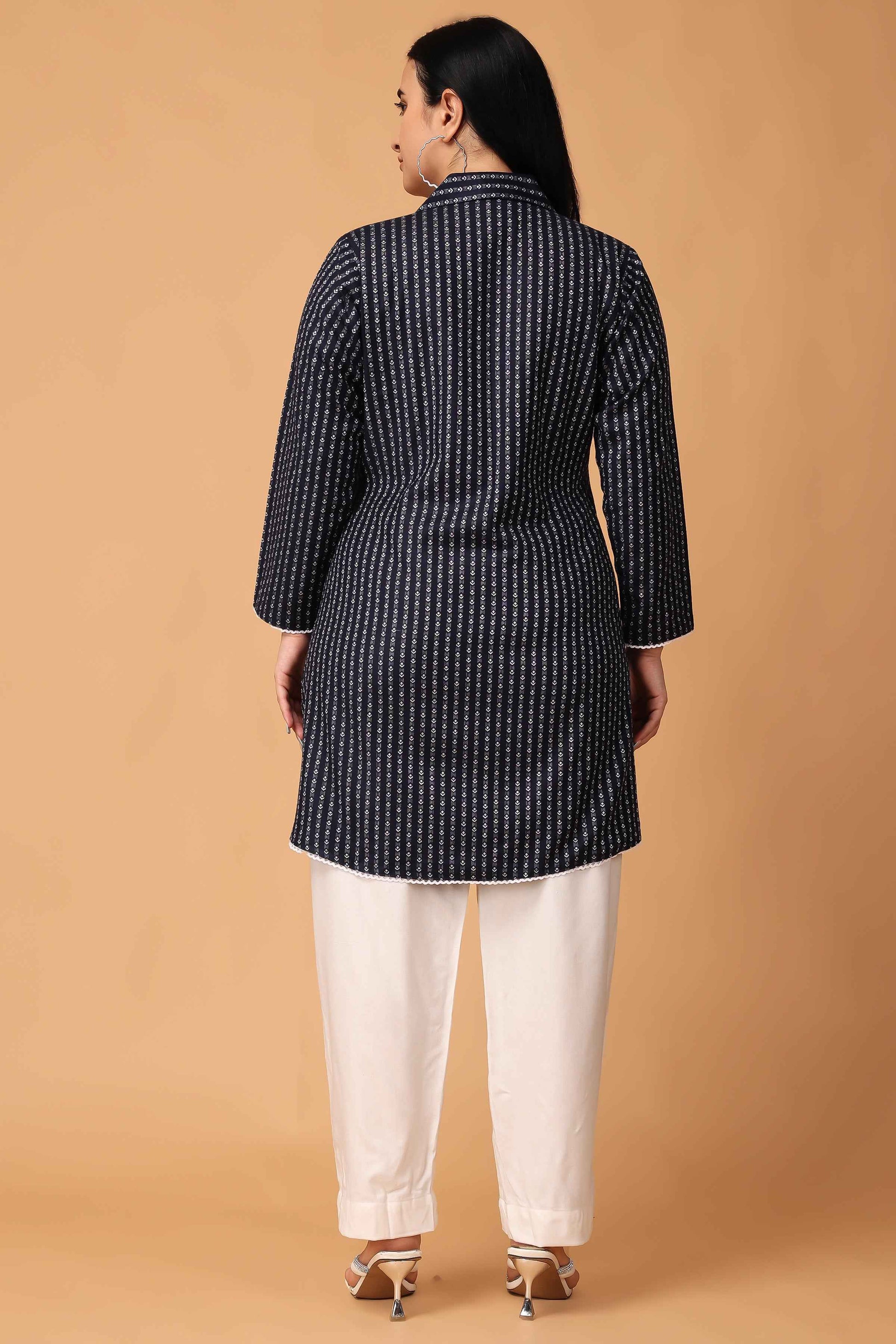 Buy Plus Size ​Northern Lights Woollen Short Kurta At Apella | Sizes XS to 10 XL | India | Free Delivery | Customized