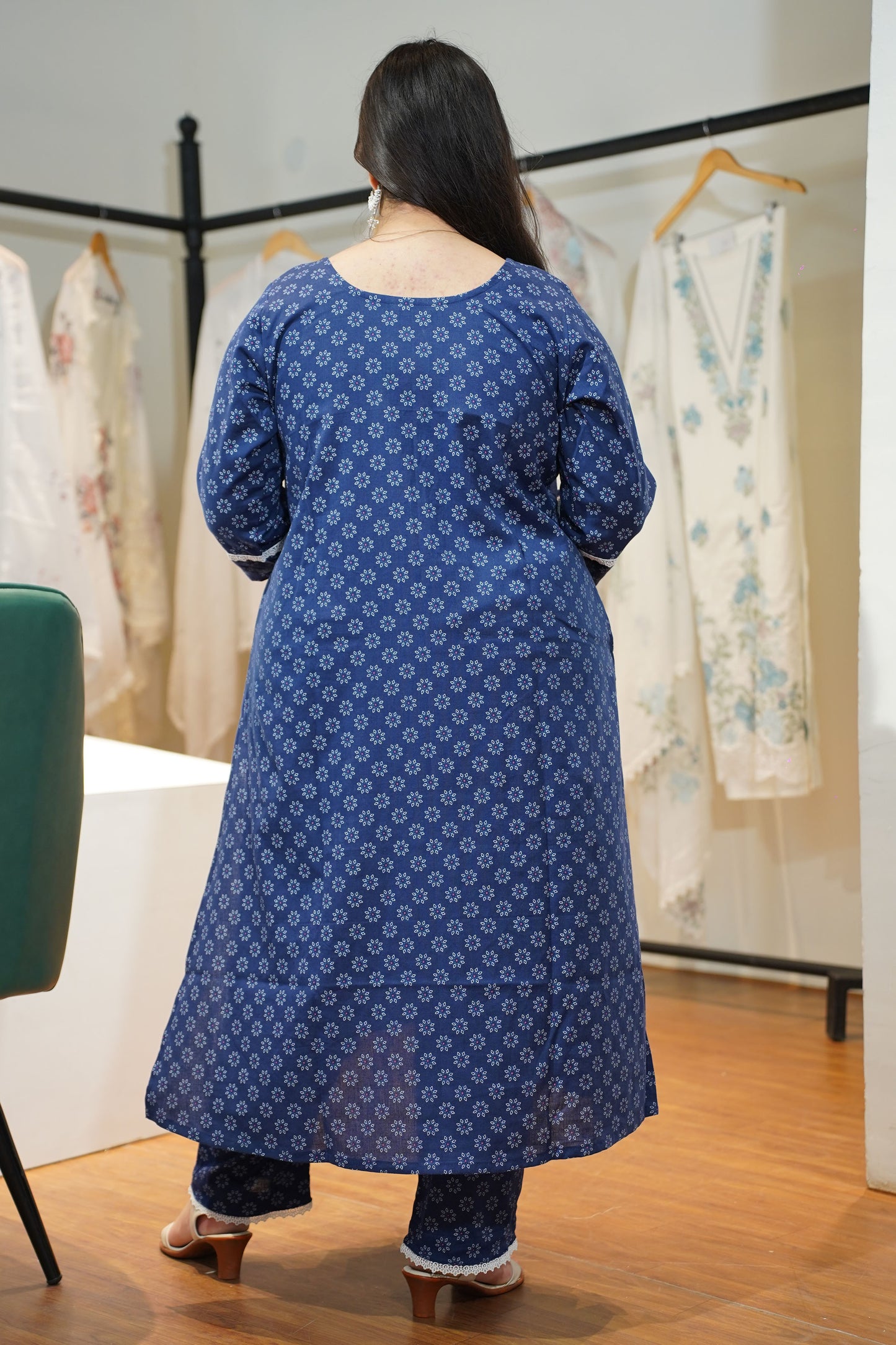 Neel Gul A-line Cotton Kurta Set