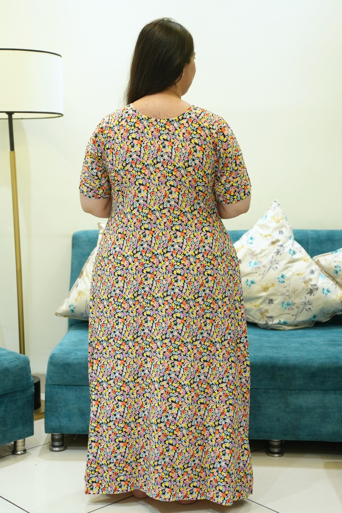 Moon Flower Rayon Night Gown