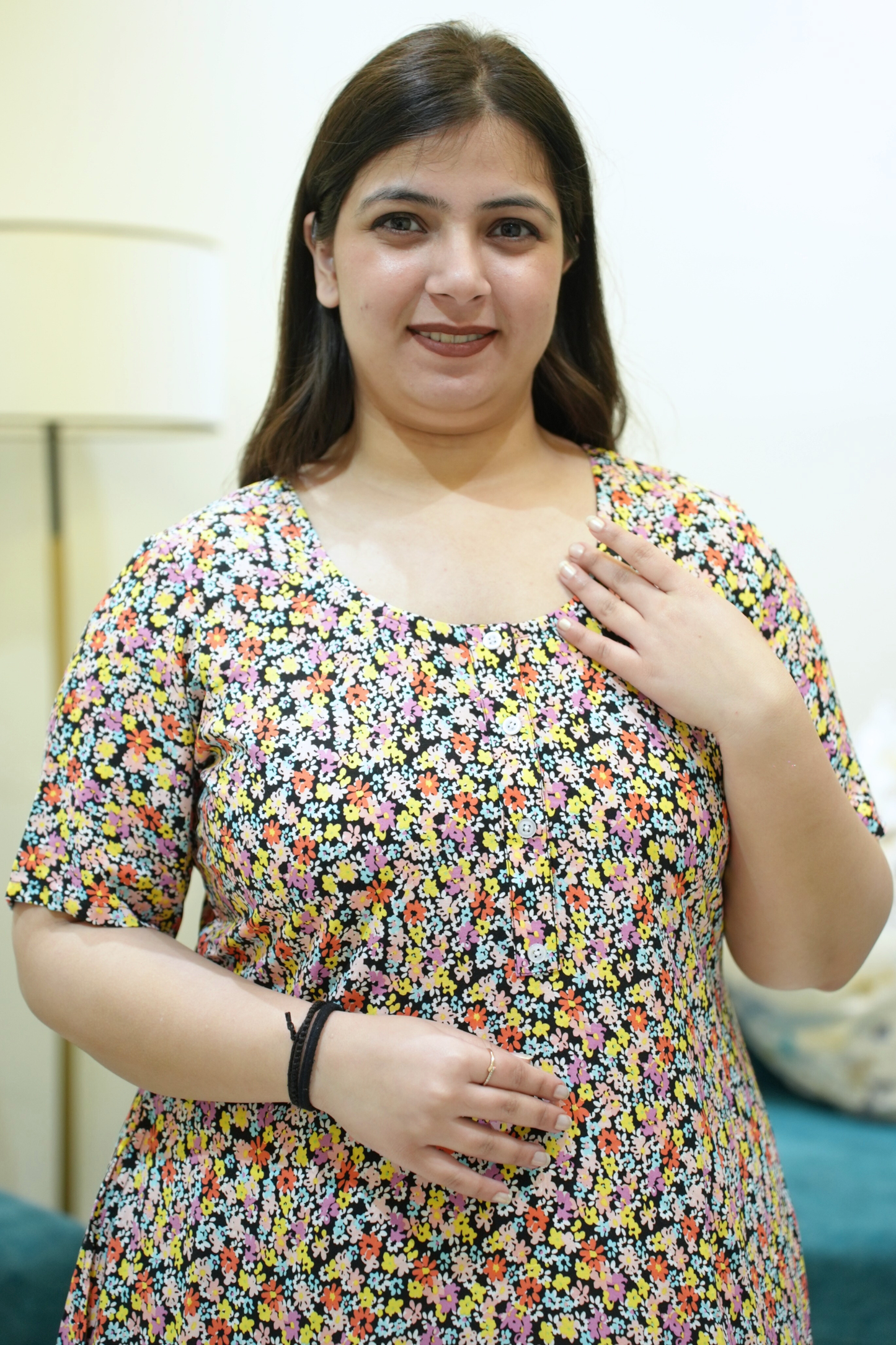 Moon Flower Rayon Night Gown