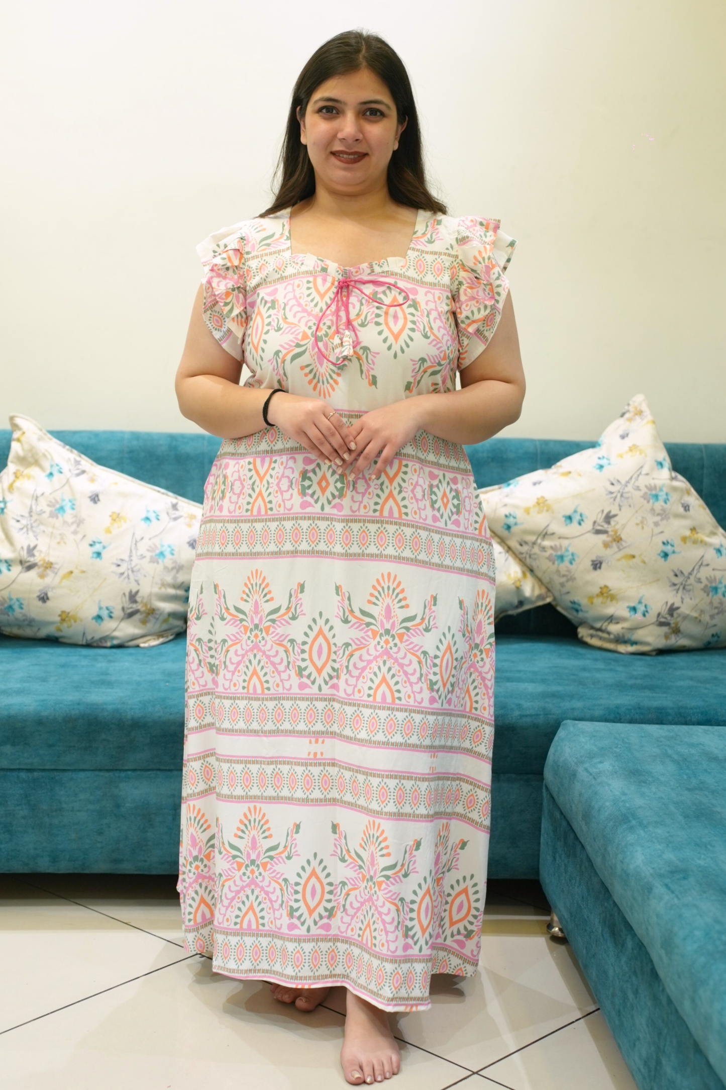Bohemian Rose Rayon Night Gown
