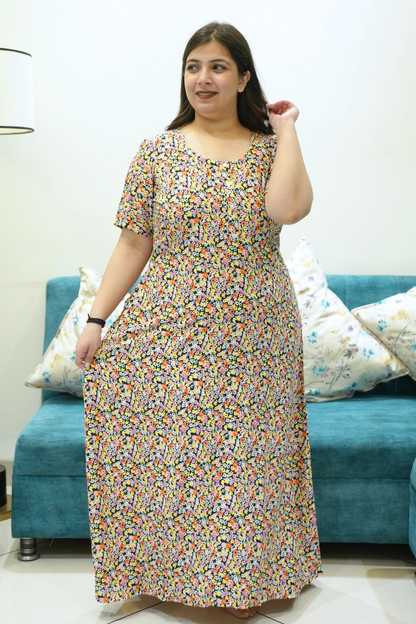 Moon Flower Rayon Night Gown