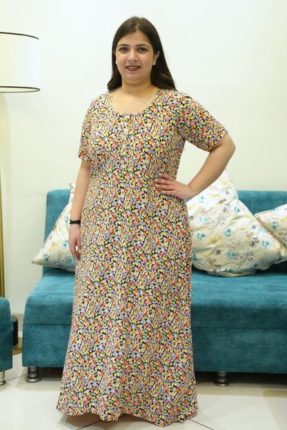 Moon Flower Rayon Night Gown