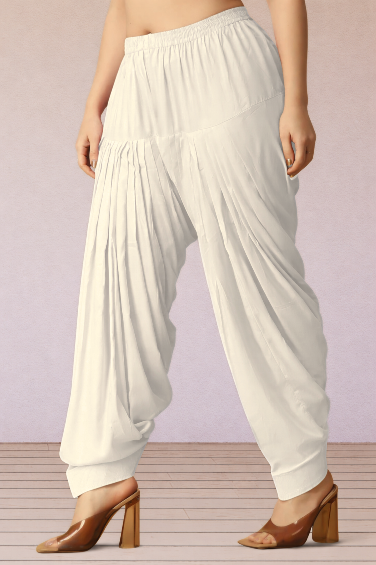 Off White Rayon Patiala Salwar