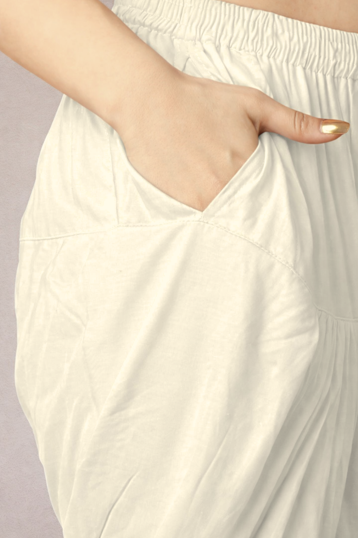 Off White Rayon Patiala Salwar