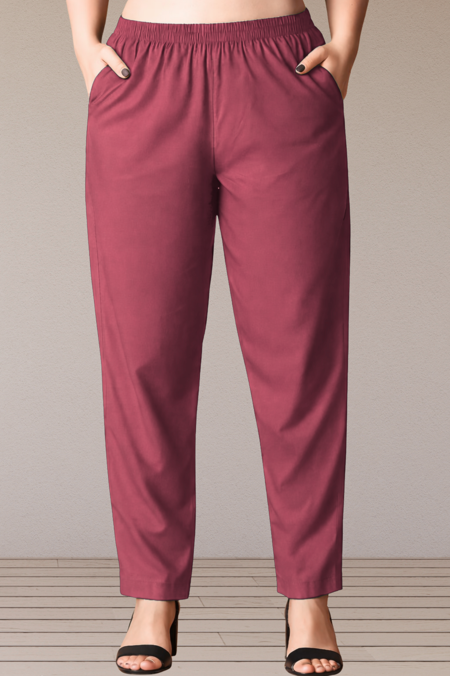 Dark Onion Cotton Kurti Pant