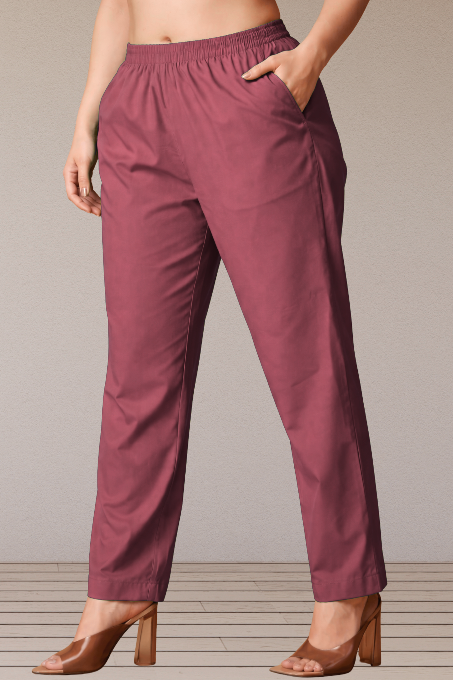Dark Onion Cotton Kurti Pant