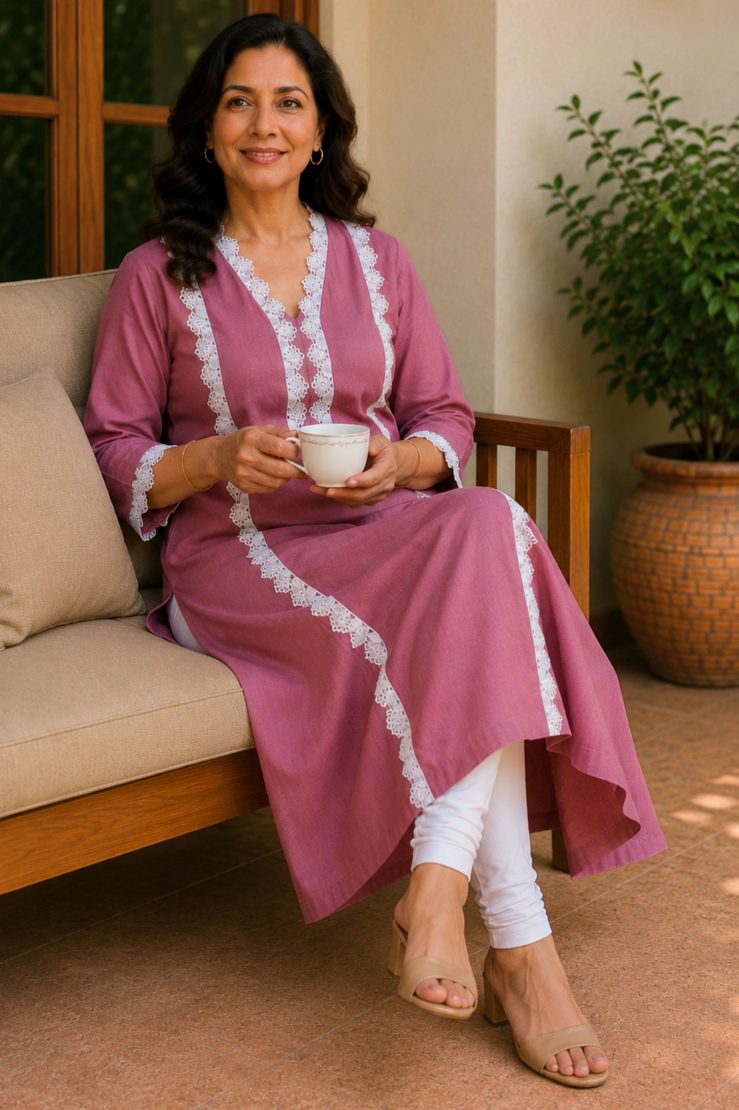 Pinkwood A-line Cotton Kurta