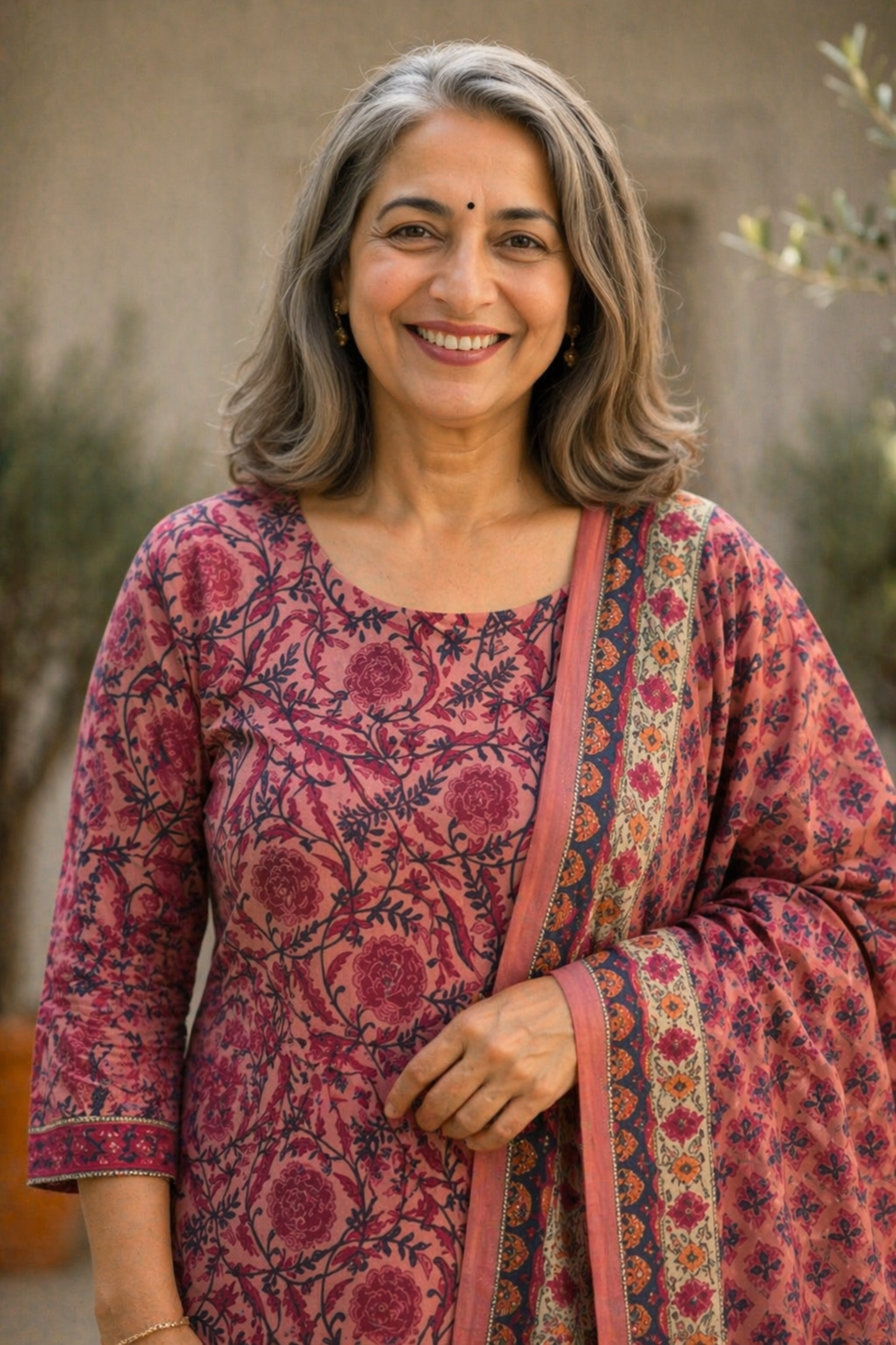 Rose Clay Bagh Print Salwar Suit